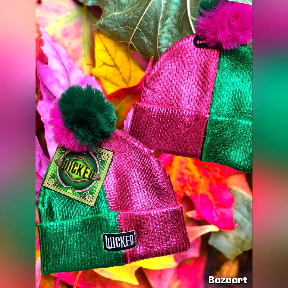 NWT💚🩷 Wicked Metallic Beanie